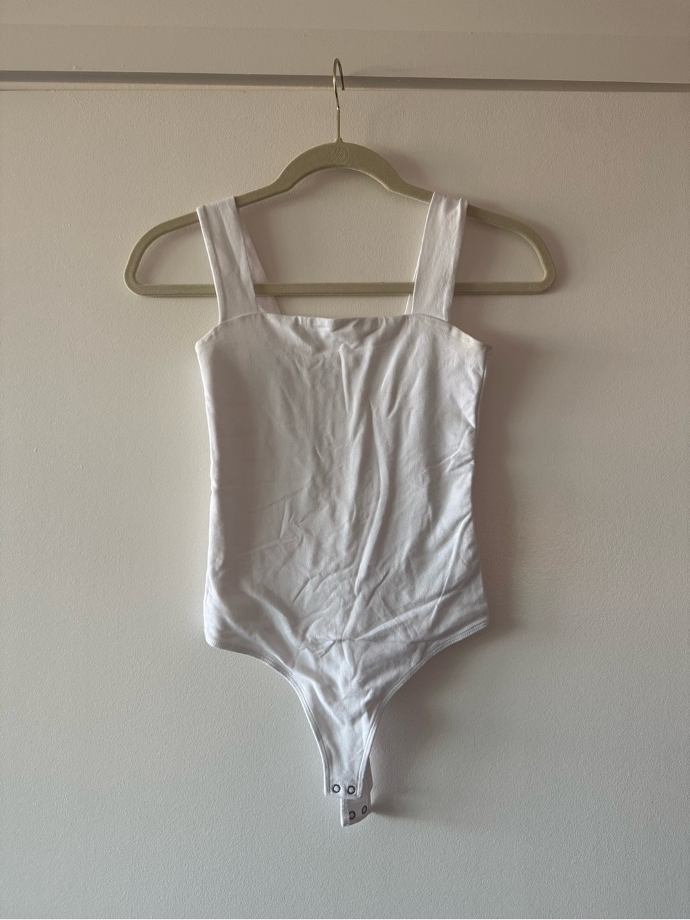 Abercrombie & Fitch White Square-Neck Bodysuit